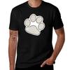 Neutral Cheetah Print Paw Tshirt Large Size Loose Casual Tee