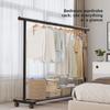 Simple Coat Rack, Movable Clothes Drying Rack, Freestanding Indoor Room Hanging Rack, Household Bedroom Clothes Storage Rack