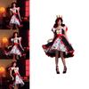 Alice In Wonderland The Red Queen Costume Dress With Polyester Fabric For Halloween Stage Performance Women