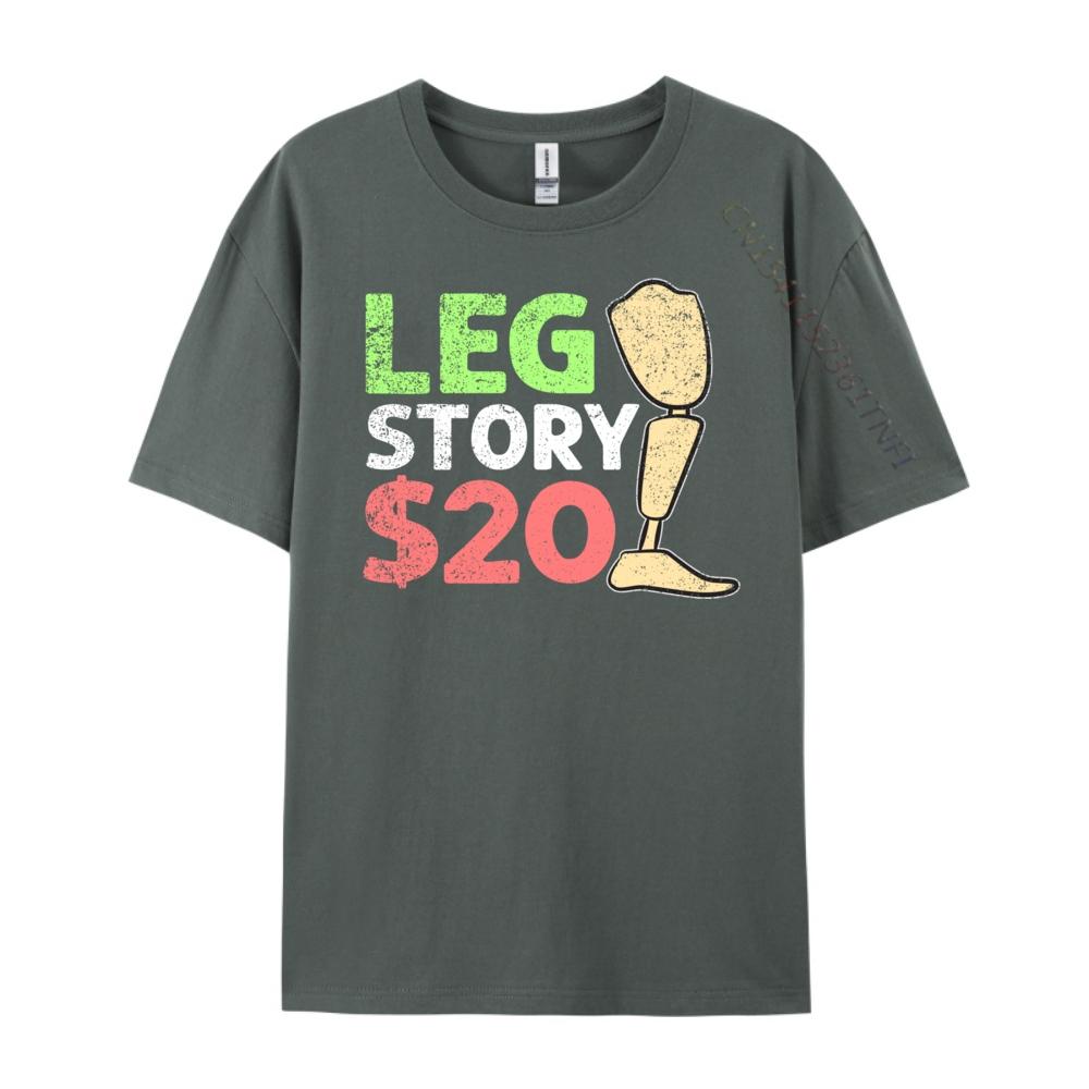 Leg Story Amputee Leg Protesis Designer T Shirt Men Clothes EU SIZE Graphic