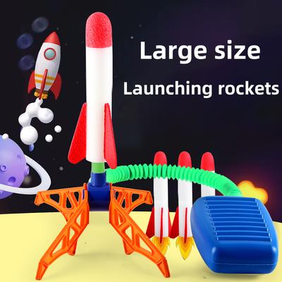 Lanceur de fusée pour enfants Pompe à pied Puissance Air comprimé Piétiner Jeux familiaux d'extérieur Fusée éclairante Cadeaux d'anniversaire Jouets de sport pour enfants