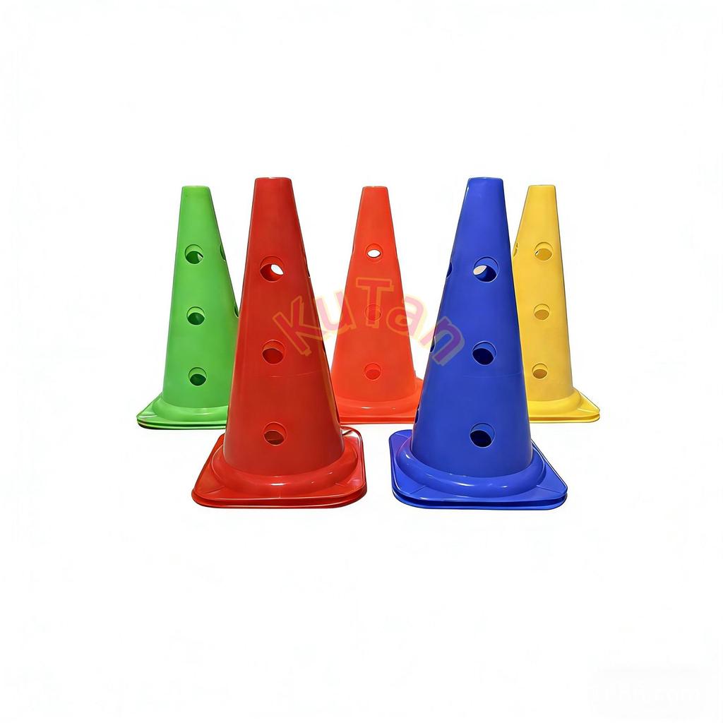 Multi-Functional Football Training Cones 23-50cm with Holes - Versatile Marker Obstacle Poles