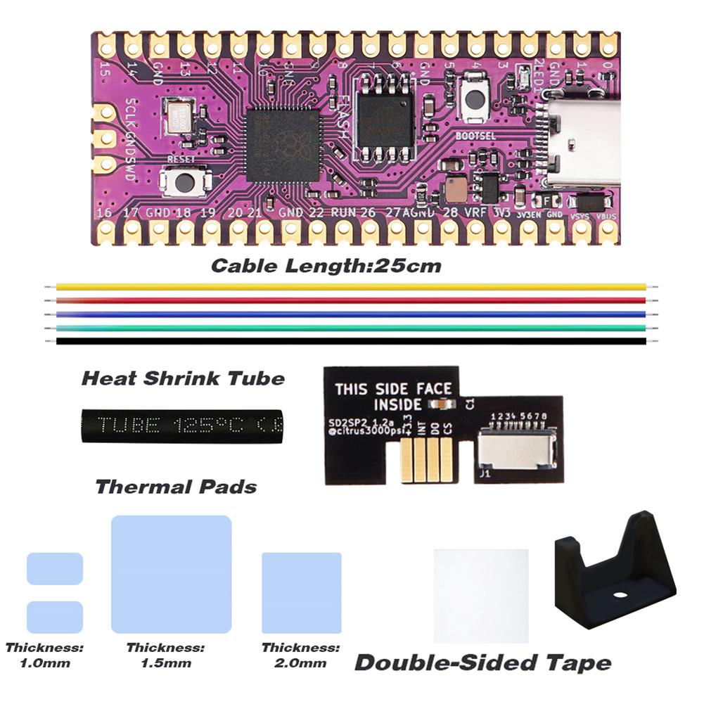 19 Kit Pi Pico Board Picoboot IPL Replacement Modchip and SD2SP2 Adapter Card Reader For Nintendo GameCube NGC Game Console