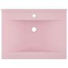 VidaXL Lavabo avec Trou de Robinet Vasque à Poser de Toilette Lave-mains de Salle de Bain Cuisine Maison Intérieur Rose Mat 147021