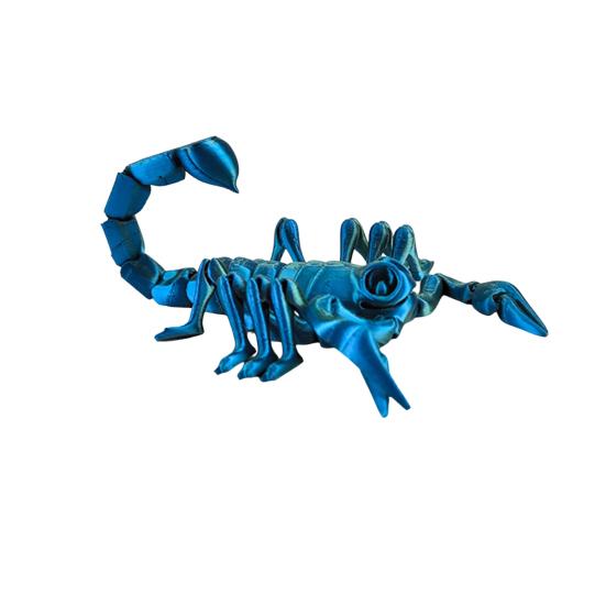 

3D-печатная фигурка скорпиона, подвижные суставы, имитация фигурки скорпиона, шарнирная модель животного, игрушка для домашнего офиса, книжной полки, украшения рабочего стола, орнамент