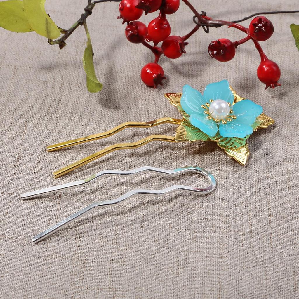 Basic Metal Hairpin DIY Material for Crafting Hair Jewelry