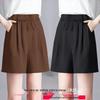 Ice Silk Women's Plus Size Summer Capris: Loose Straight, High Waist, Casual Wide Leg Shorts