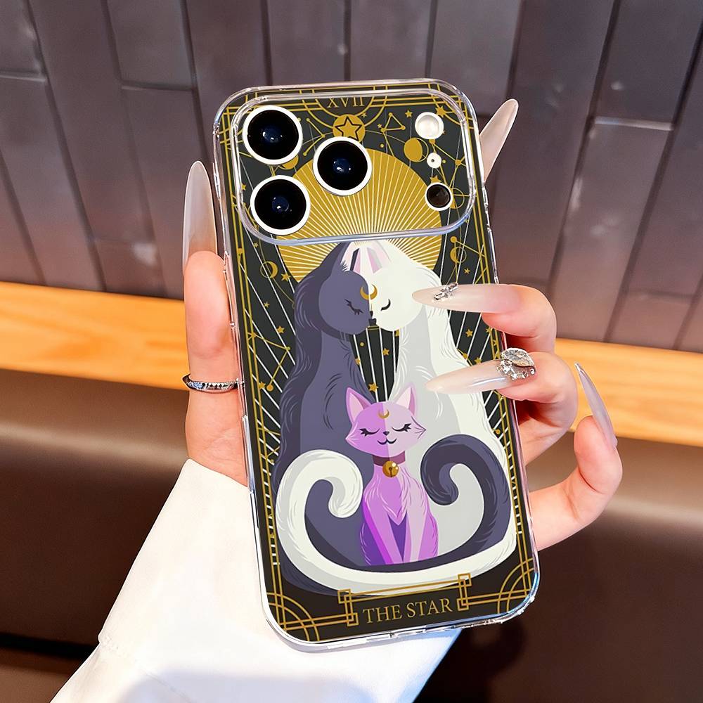 

S-Sailor Tarot Phone Case For iPhone 7,17,16,15,14,13,12,11 Pro,Max,Plus,XR,Mini,E Clear Full-coverage Soft Cover iPhone12mini