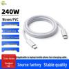 240W Braided PD Fast Charging Dual Type-C Cable for Apple Laptops