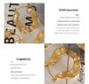 18K Gold Plated Titanium Steel Wave Hoop Earrings