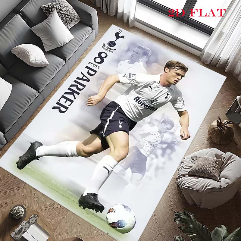 Tappeto Tottenham per Soggiorno Camera da Letto Casa Decorazione Divano, Tappetino Antiscivolo per Giochi Bambini