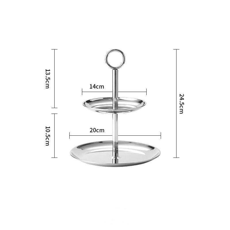 

Stainless Steel Tray, Multi-layer Circular Fruit Tray, Snacks, Cake Rack, Tableware, Wedding Party Dessert Display Stand