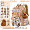 Cartoon multi-compartment schoolbag, female student-level large-capacity backpack, cute new girls' back