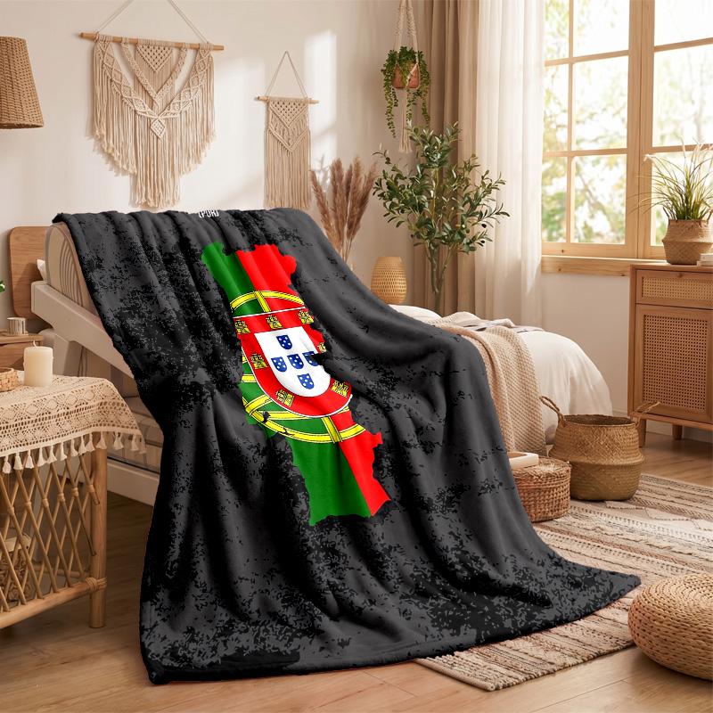 Portugal national football team Print Flannel Blanket Soft Warm Sofa Bed Throw Blanket For Home Office Bedroom