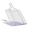 Outdoor Camping Grill Basket Folding Dual Fish Hamburger Clip Folder Clamp Bbq Roasting Grilling Net Mesh Picnic Tool