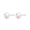 S925 Silver Needle Elegant Simple Pearl Stud Earrings Versatile Round Pearl Earrings Gift Promotion