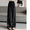Plus Size Chinese Style Jacquard Wide-Leg Pants for Women, Spring/Summer Ice Silk Loose Fit