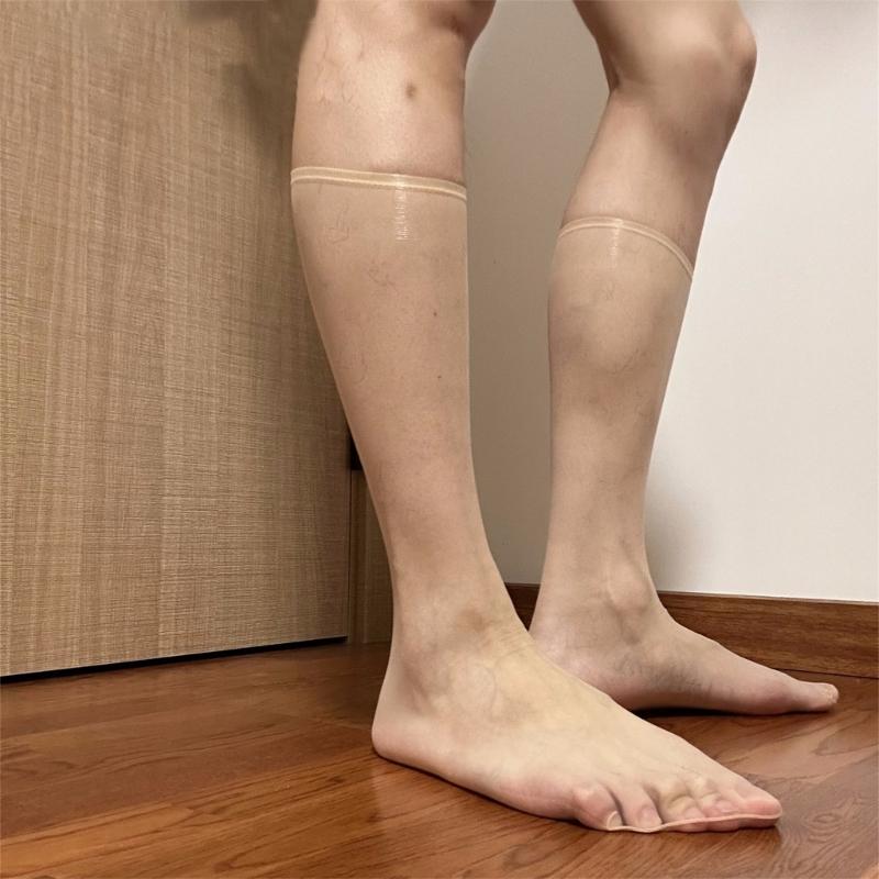 Mens Sheer Business Dress Socks Long Over the Calf Dress or Work Socks Nylon Dress Socks Knee Highs Dress Socks Gifts