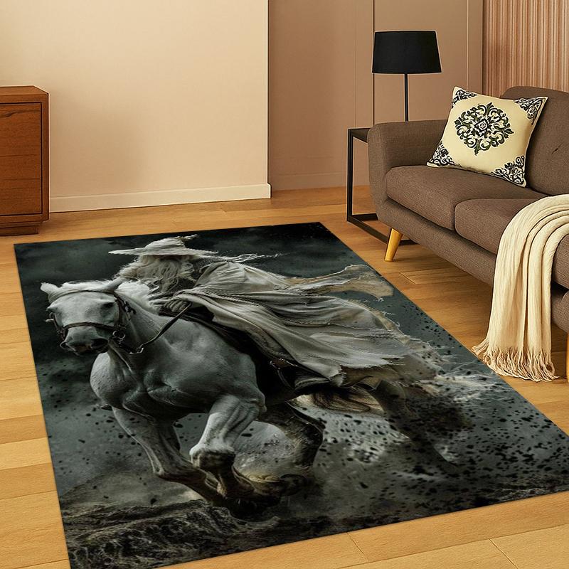 

Movie L-Lord of The Rings H-Hobbit Carpet Rug for Bedroom Living Room Sofa Playroom Doormat Home Decor,Kid Area Rug Non-slip 40x60cm