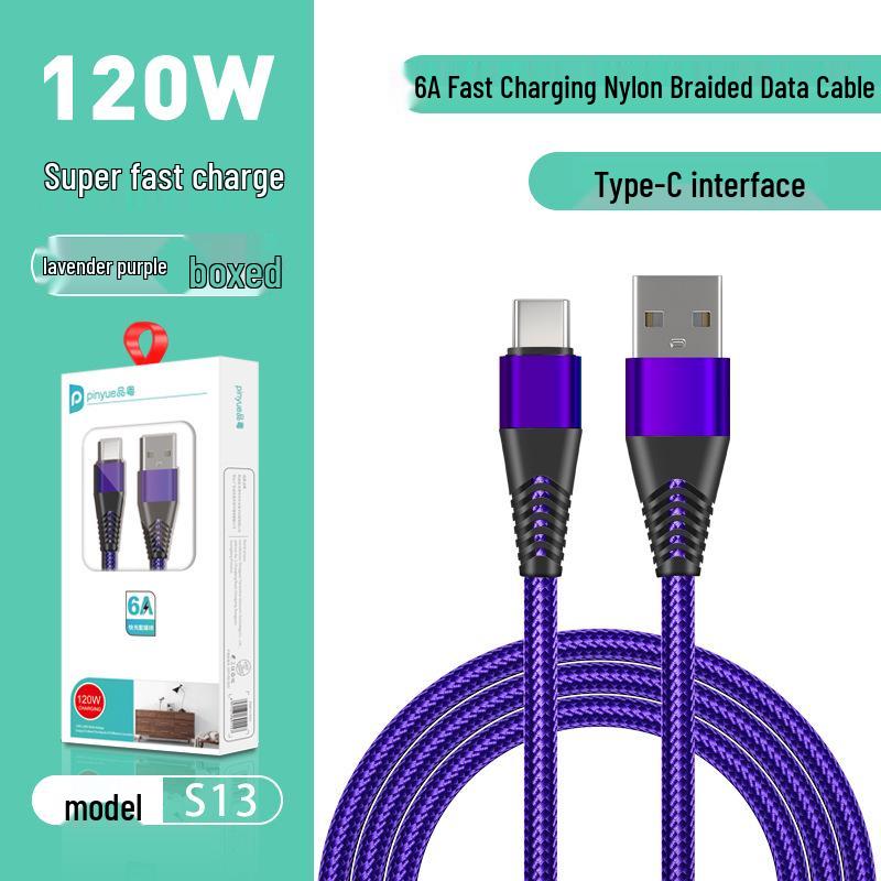 Pin Yue S13 6A Fast Charging Cable for Apple, Xiaomi, Honor, Huawei USB-C Devices