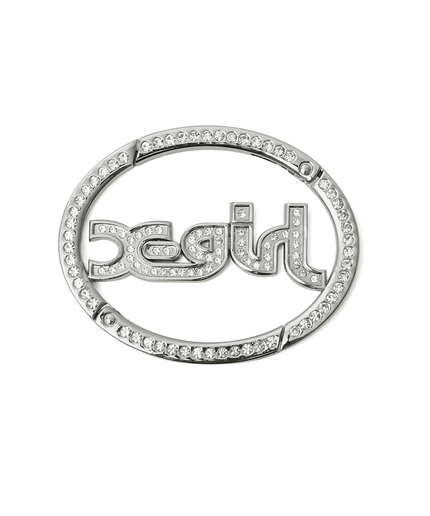 Rhinestone Mills Logo Carabiner 105261054007 Silver One Size [X-girl]