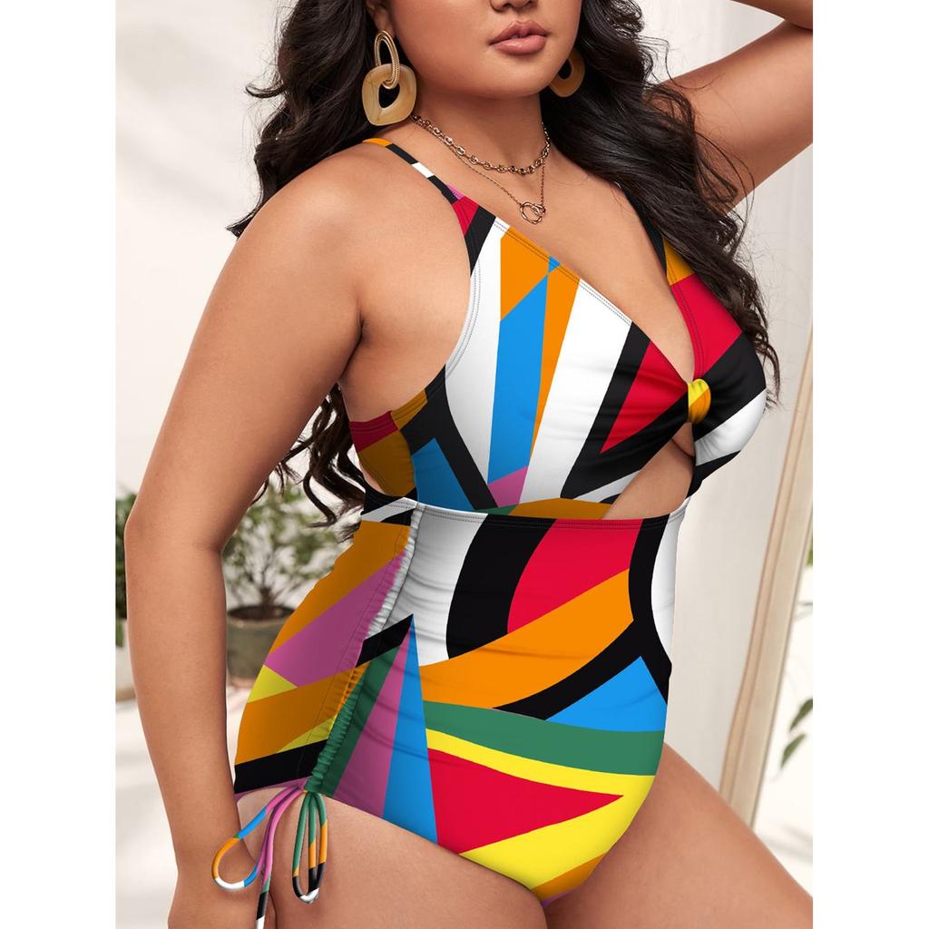 Dámské bikiny velké jednodílné tlusté plavky MM Push Up Halter Dámské