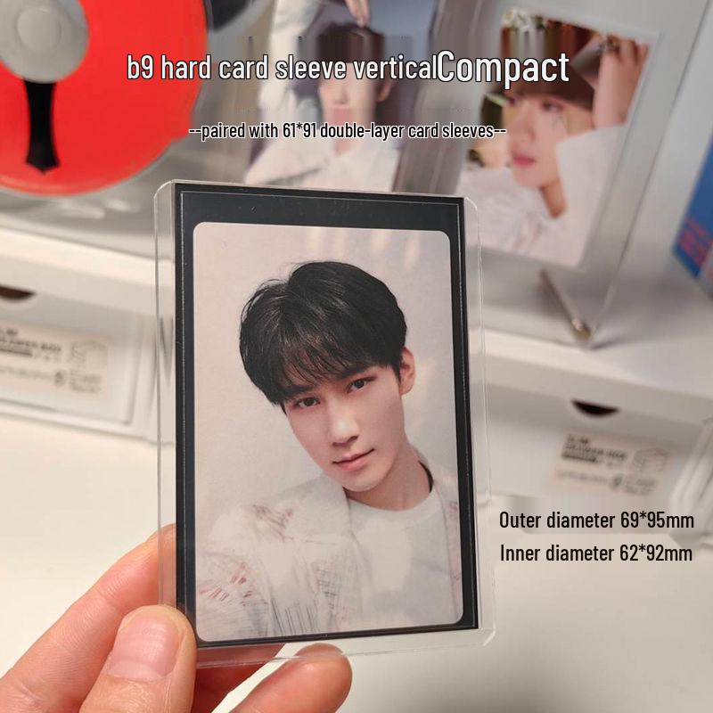 Compact 3-Inch B8 Card Holder: Transparent Protective Sleeve for Polaroid Photos, Free Shipping