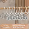 New 2/14pcs Household Non-slip Hanger, Thick And Wide Shoulder Plastic Drying Rack, Used To Hang Clothes Wholesalers