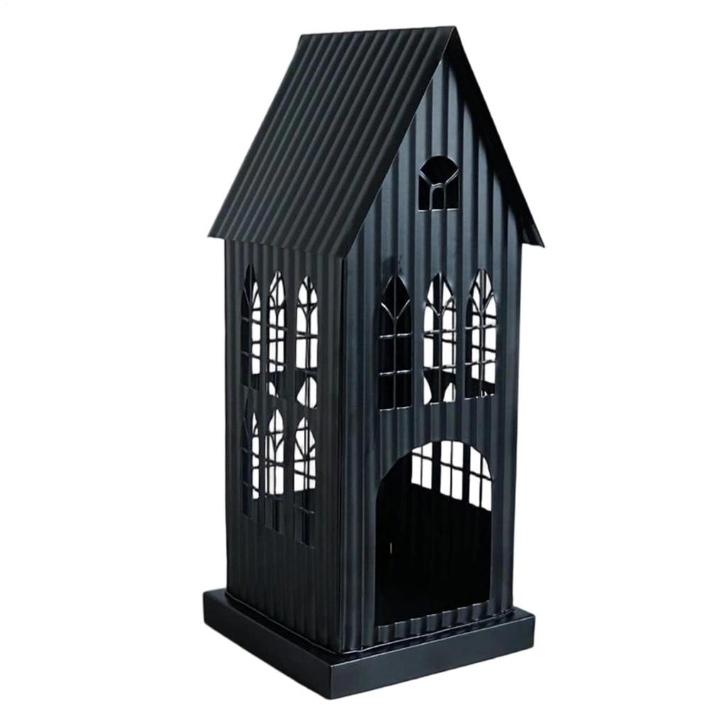 Kirchenförmiger Weihnachts-Advents-Metall-Kerzenhalter Hohl LED-Kerzenständerhalter Für Hausbesitzer Wohnung Wohnzimmer Schlafzimmer