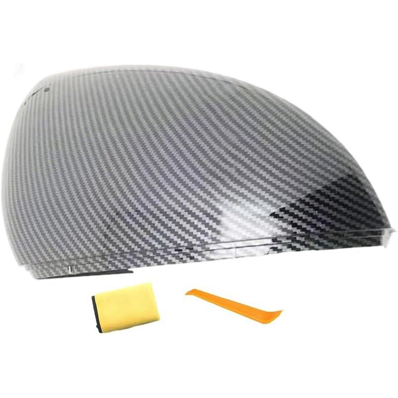 Right Passenger Side Mirror Cover Replacement Compatible With Volkswagen Jetta 2024 Rearview Mirror Cover Without Turn Signal (Black right)