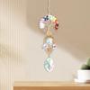 Tree of Life Faux Crystal Suncatcher, Colorful Prism Drop Pendant, Window Hanging Rainbow Maker Ornament for Indoor Outdoor Decor