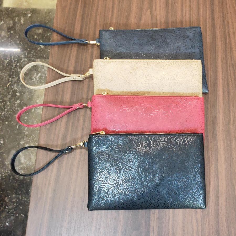 Vintagereliëfpatroon dames Clutches telefoon envelop clutch portemonnee PU leer Dames Handtas portemonnee bolsa feminina