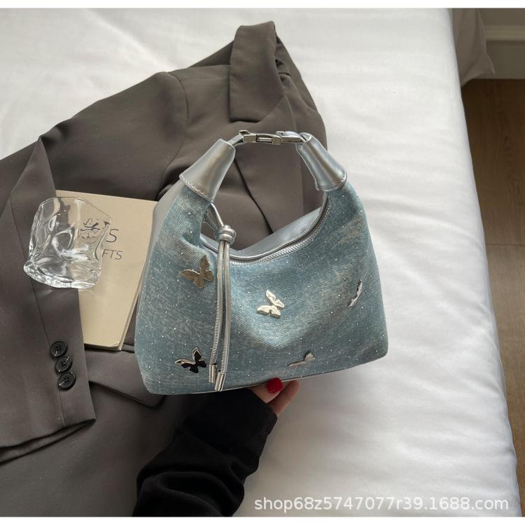 Foreign Niche Design Butterfly Hand-held Dumpling Bag Women's 2025 New Simple Fashion Versatile Shoulder Crossbody Bag