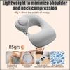 1 Press Type Inflatable Pillow U-shaped Pillow, Foldable U-shaped Double Hump Neck Pillow, Portable Outdoor Travel Pillow