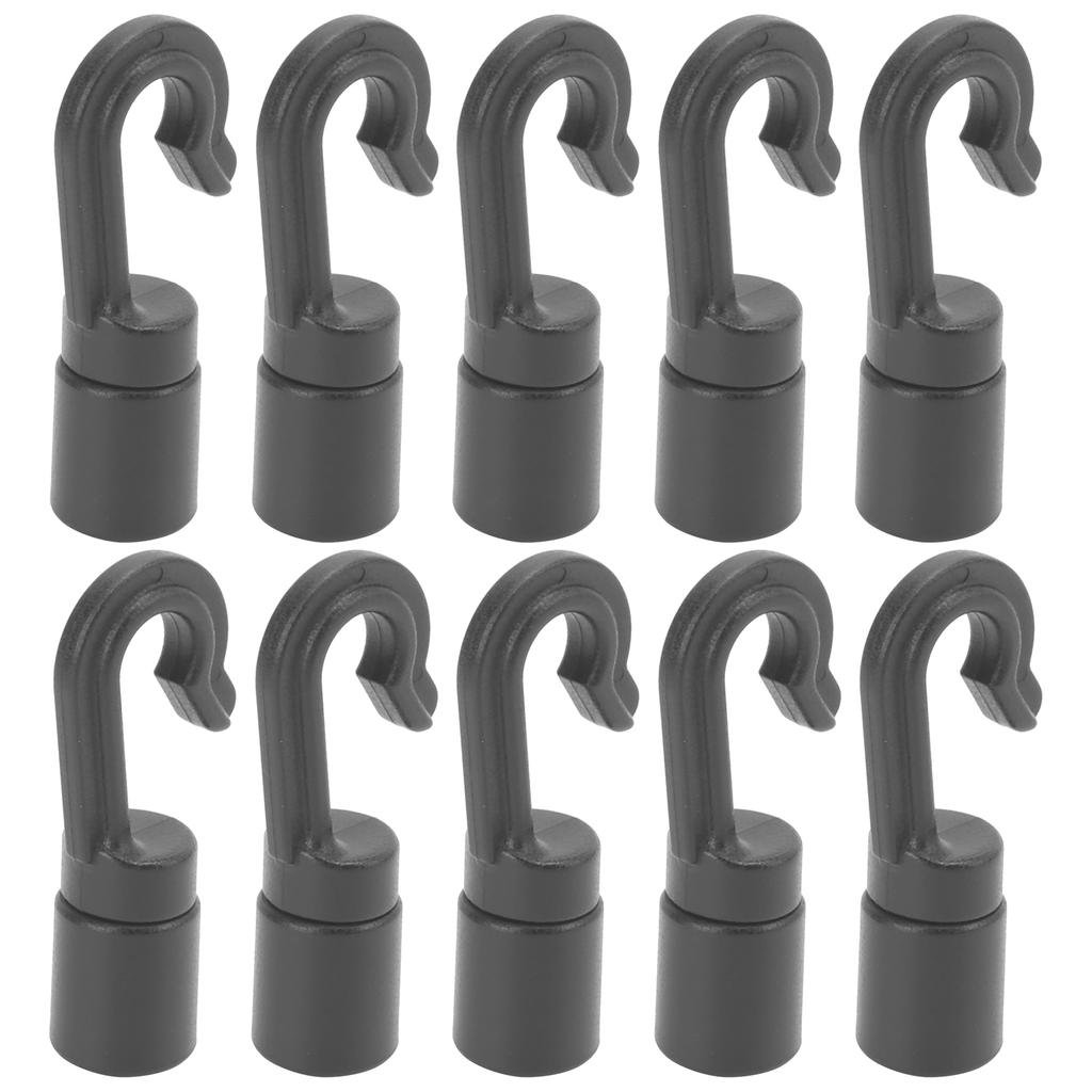 10Pcs Kayak Canoe Bungee Shock Cord Hooks Plastic Cord Rope AntiCorrosion Hooks for Boat