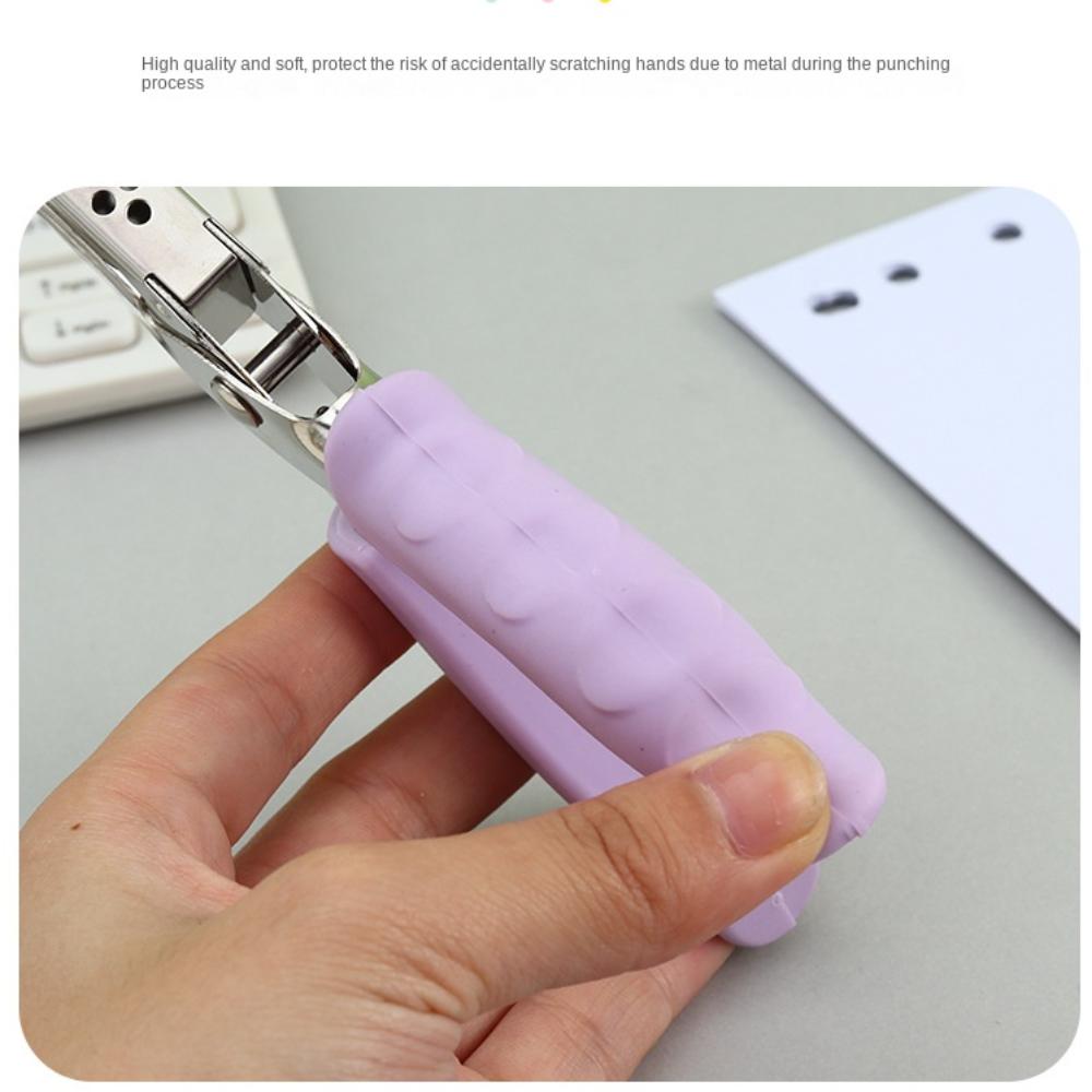 Single Hole Single Hole Punch Non-slip Handle DIY Paper Puncher Cute Mini Paper Punch  Stationery