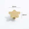 Decorative Brass Kitchen Cabinet Knobs Gold Star Drawer Dresser Knob Pulls Furniture Cupboard Handles Modern (4), Medium