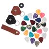 28Pcs Guitar Pick Set PU Leather Celluloid 3 Kinds Thickness Instrument Accessories