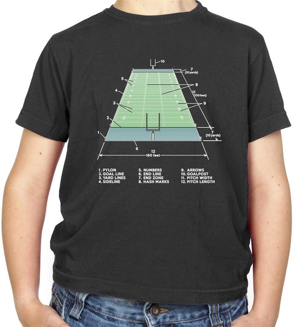 

American Football Field Diagram Kids T-Shirt - Stadium - Super Bowl - Pro Bowl 100