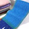 Korean Stylish Graduated Color Women Mohair Scarf Winter Thick Warm Tassel Muffler Female Versatile Imitation Cashmere Scarves