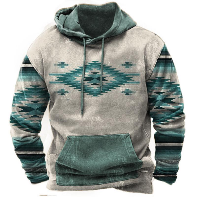 Men S Casual Street Style 3d Digital Print Hooded Sweatshirt