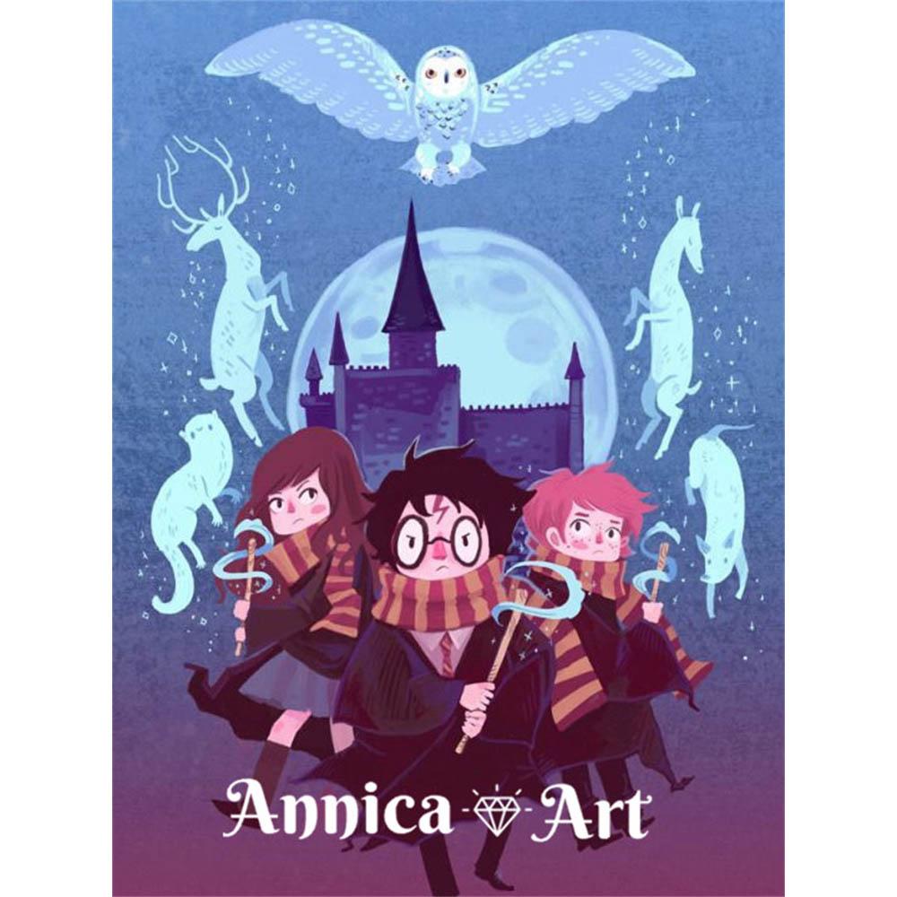 Harry Potter Cartoon Mosaic Art Stitch 5d Diamond Painting Magic School Mosaic Handmade Artwork Diamonds Painting for Beginners