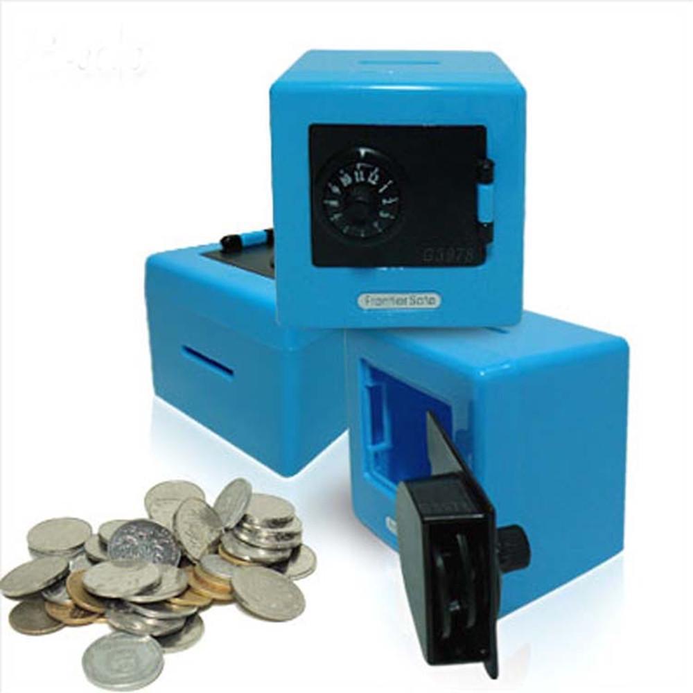 Blue Sinwo Piggy Bank Combination Lock Money Coin Saving Storage Box Code Cash Safe Case Kids Gift