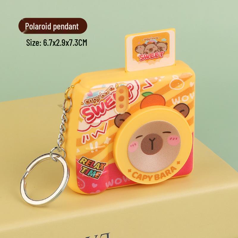 Creative Light-Up Polaroid Keychain Toy with Sound - Cute Bag Charm Gift