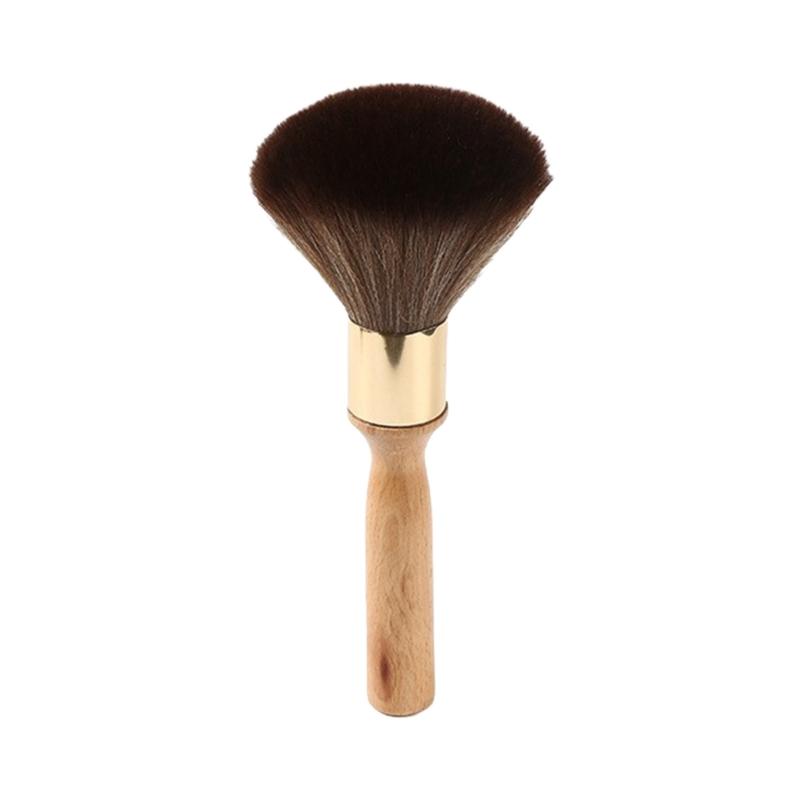 Fiber Hair Cleaning Brush Natural Wooden Handle Barber Tool For Stray Hair Removal And Maintenance