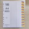 Set de separadores A4 de hojas sueltas: 12 Páginas de Índice Mensual, 50 Páginas Etiquetadas, 31 Páginas de Clasificación por Letra de Colores, Perforadas para 11 Agujeros.
