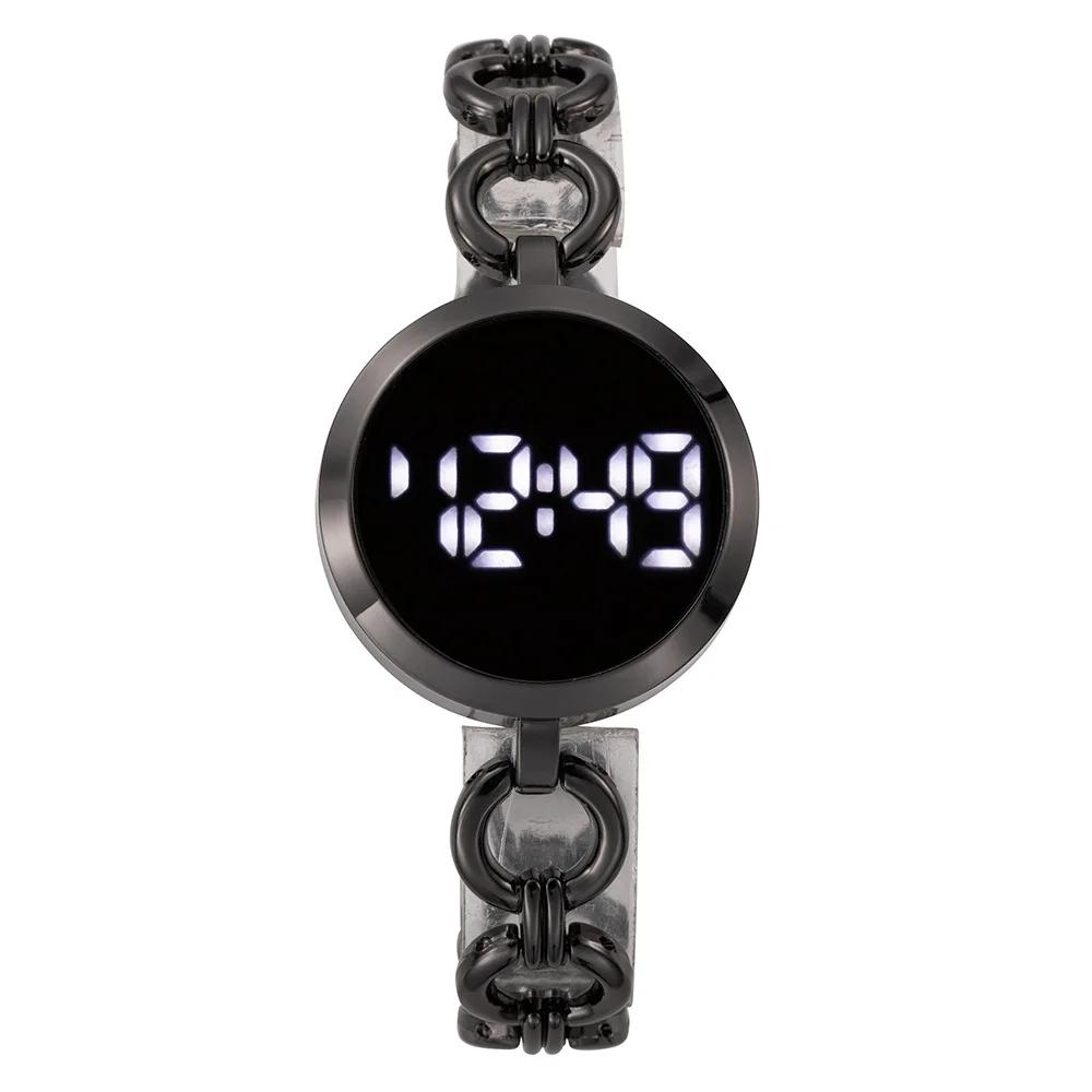 

Простые женские часы Розовое золото Нержавеющая сталь Женские наручные часы Светодиодные цифровые часы для женщин Электронные часы Подарок Reloj Mujer