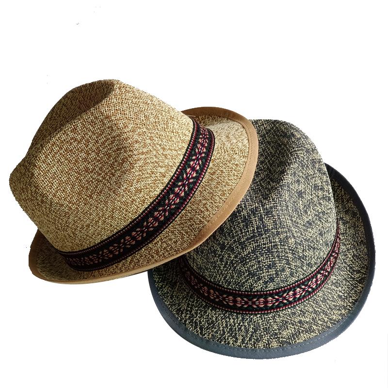Sun Hat French Style Versatile Summer Breathable Outdoor Travel Headwear Men'S Rolled Brim Fedora & Women'S Sun Shading Jazz Hat