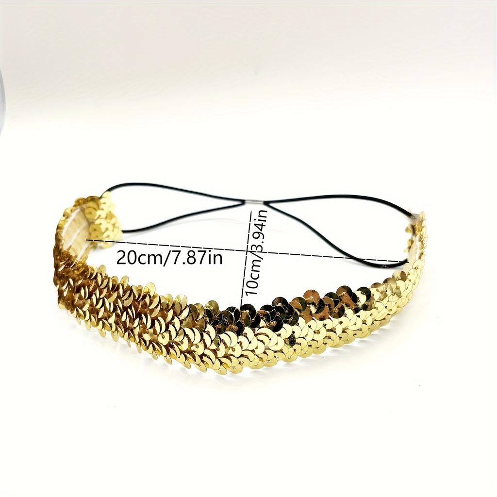 Set of 2 Glittering Sequin Hairbands for Ladies - Ideal for Celebrations and Events