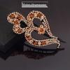 Chic Rhinestone Heart Duckbill Clip: Korean Style Elegant Bun Maker Hair Accessory.